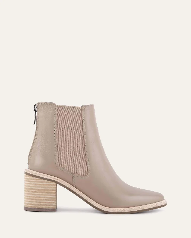 ALLURE MID ANKLE BOOTS TAUPE LEATHER