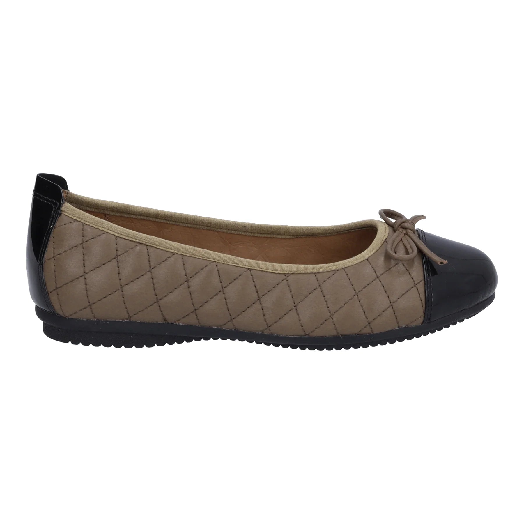 WOMEN'S JOSEF SEIBEL PIPPA 76 BALLET FLAT | BEIGE / BLACK