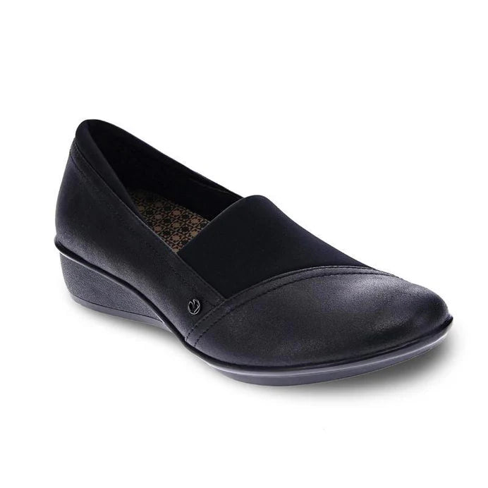 Genoa Stretch Loafer in Black WIDE