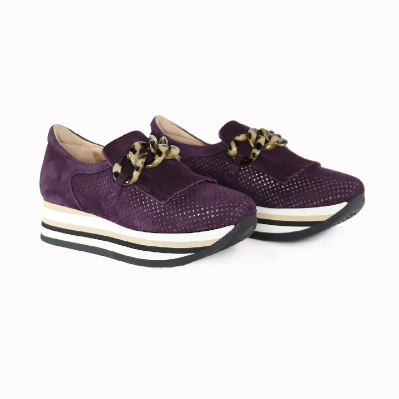 CADIE TASSEL PRUGNA SUEDE