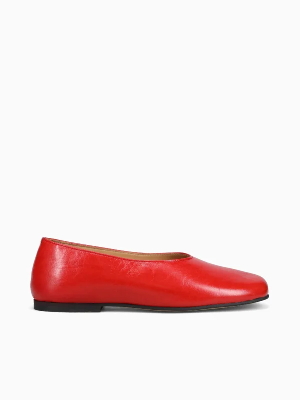 Weekend Bargains Galore Edie Red Leather