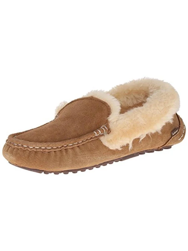 Year-End Sale Ausie Moc Womens Suede Fleece Lined Loafer Slippers