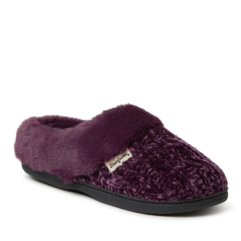 Mega Deal Dearfoams Womens Claire Cable Knit Chenille Clog Slipper