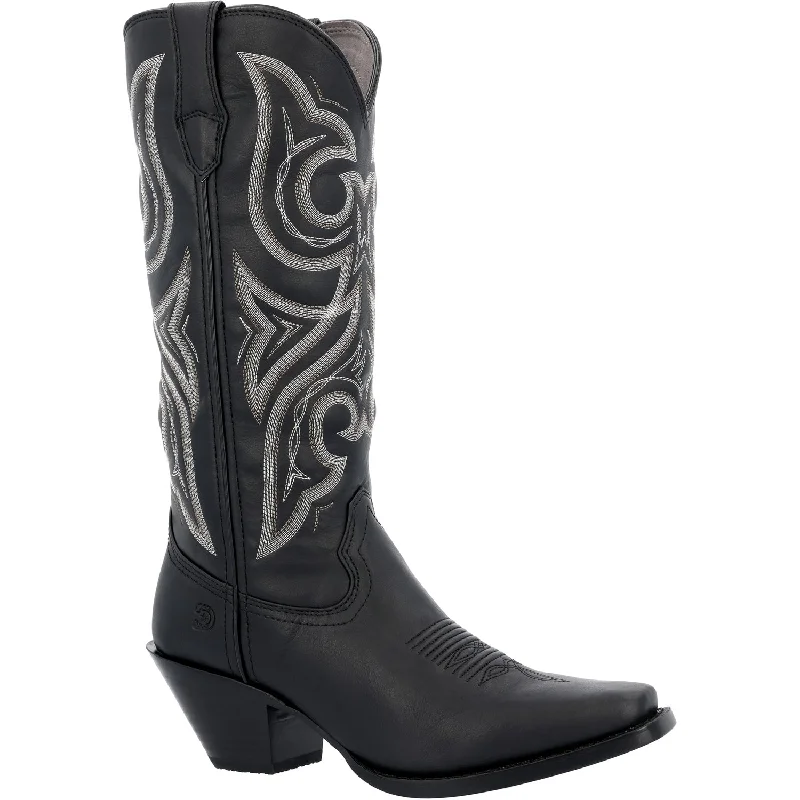 Durango Womens Crush Western Black Beauty Faux Leather Cowboy Boots