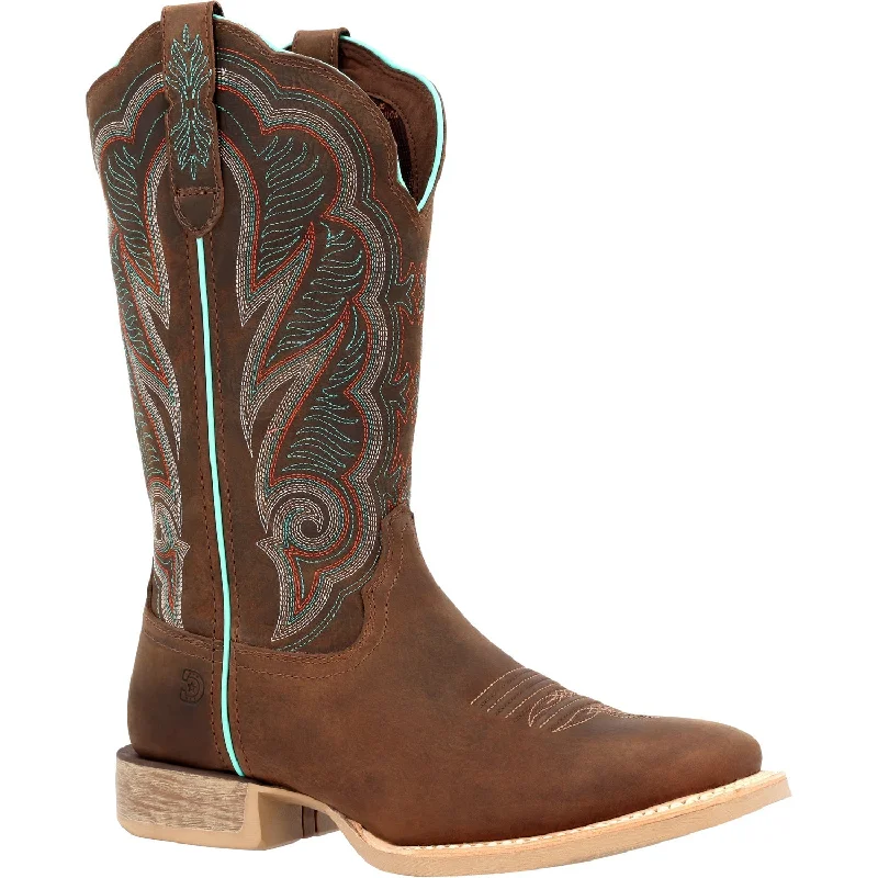 Durango Womens Lady Rebel Pro Juniper Brown Leather Cowboy Boots