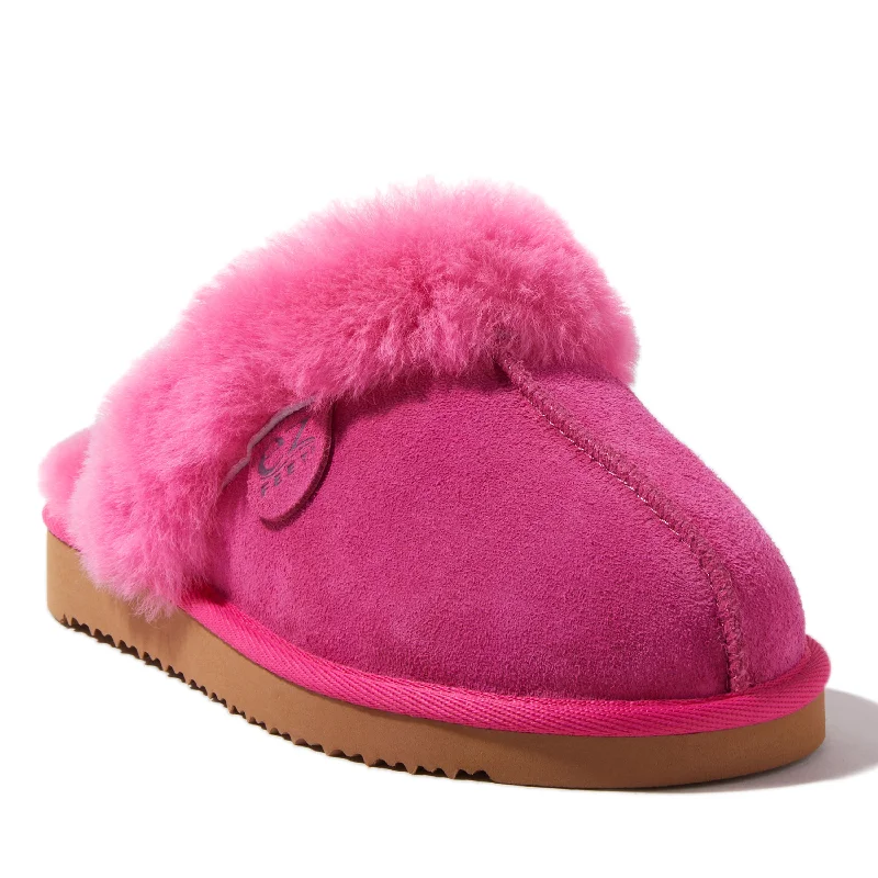 Act Now EZ Feet Women’s Genuine Shearling Scuff Slipper