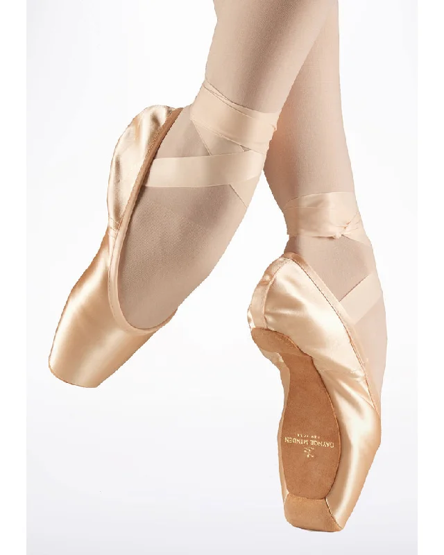 Gaynor Minden Europa Suede Tip Sculpted Fit Pointe Shoes - Pianissimo Shank High Heel Deep Vamp - Womens