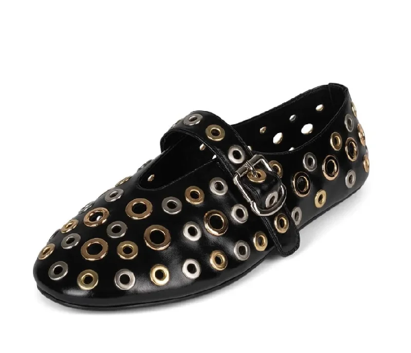 Weekend Deals That Impress HOLED BLACK WITH GOLD/SILVER GROMMETS