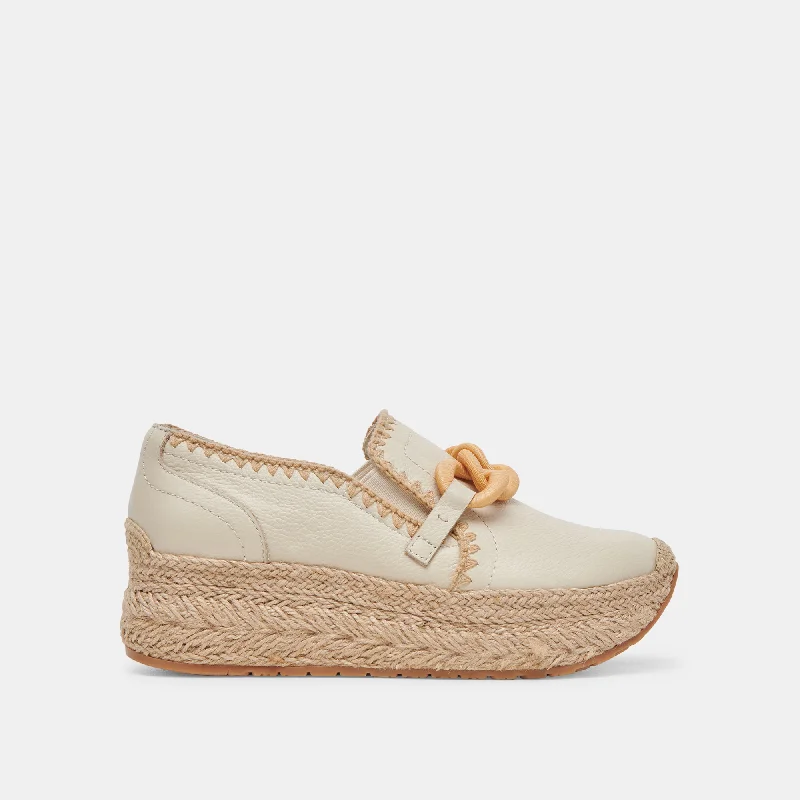 JHENEE ESPADRILLE SNEAKERS IVORY LEATHER