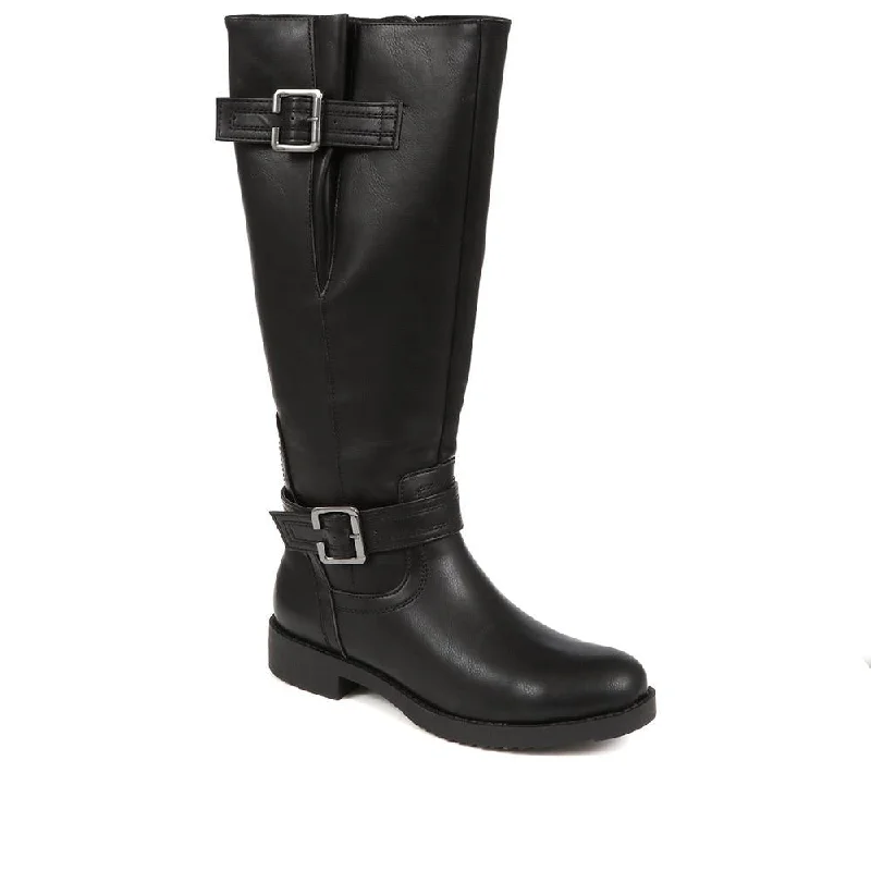 Price Buster Knee High Flat Boots - PLAN38013 / 324 102