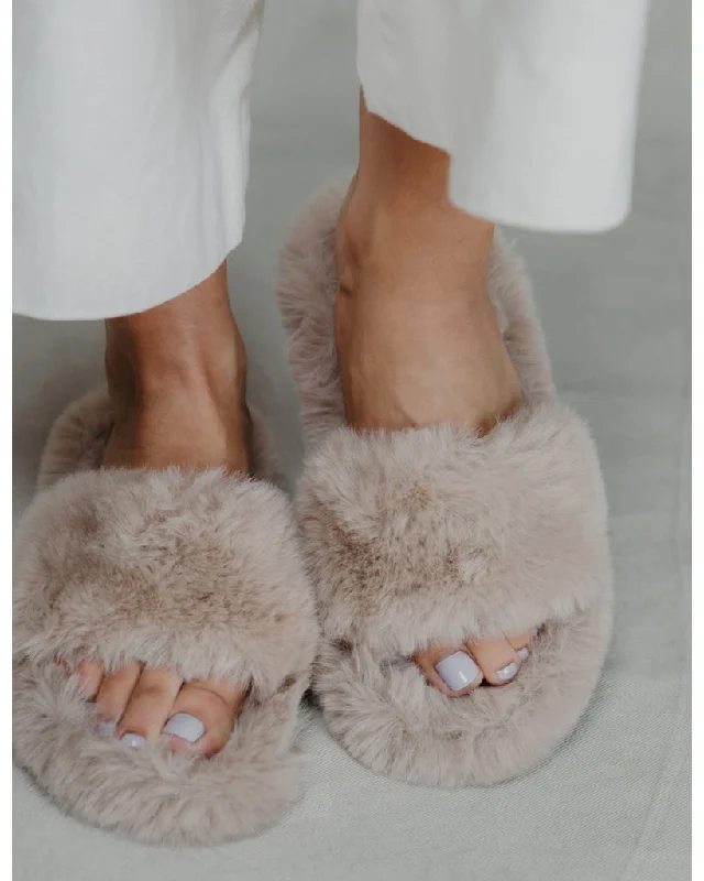 LimLim Plush Slide Slippers - P3313S - Womens