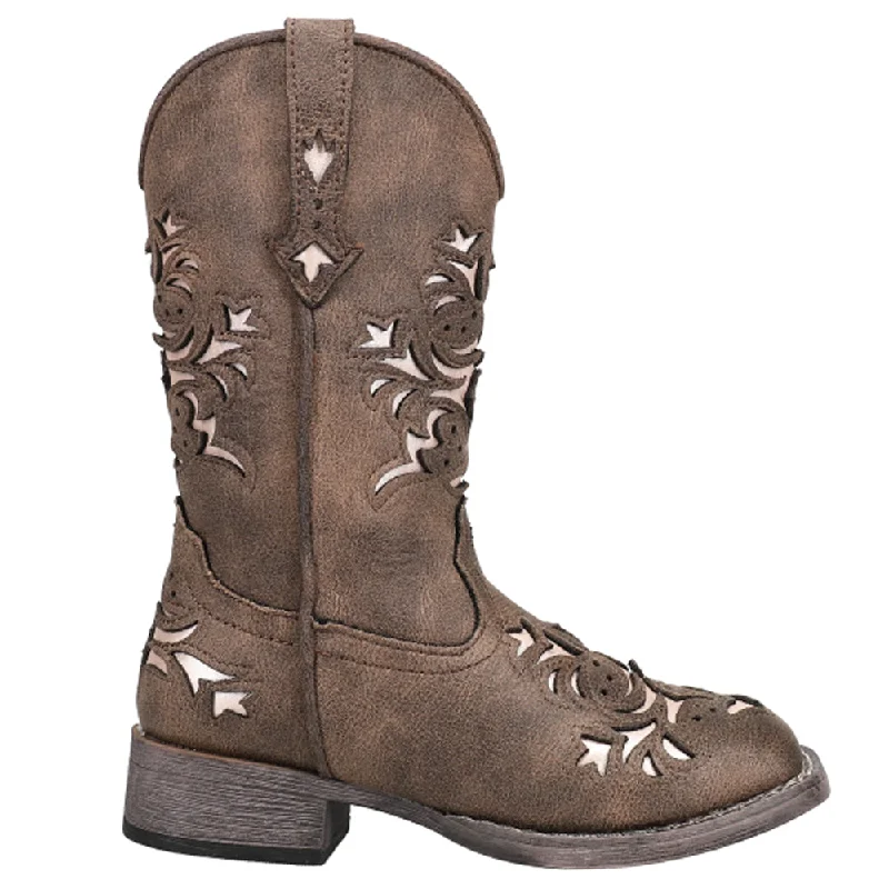 Lola Metallic Square Toe Cowboy Boots (Little Kid-Big Kid)