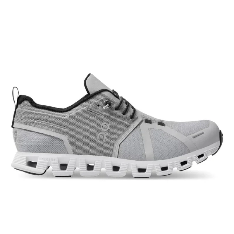 On Women's Cloud 5 Waterproof - Glacier/White