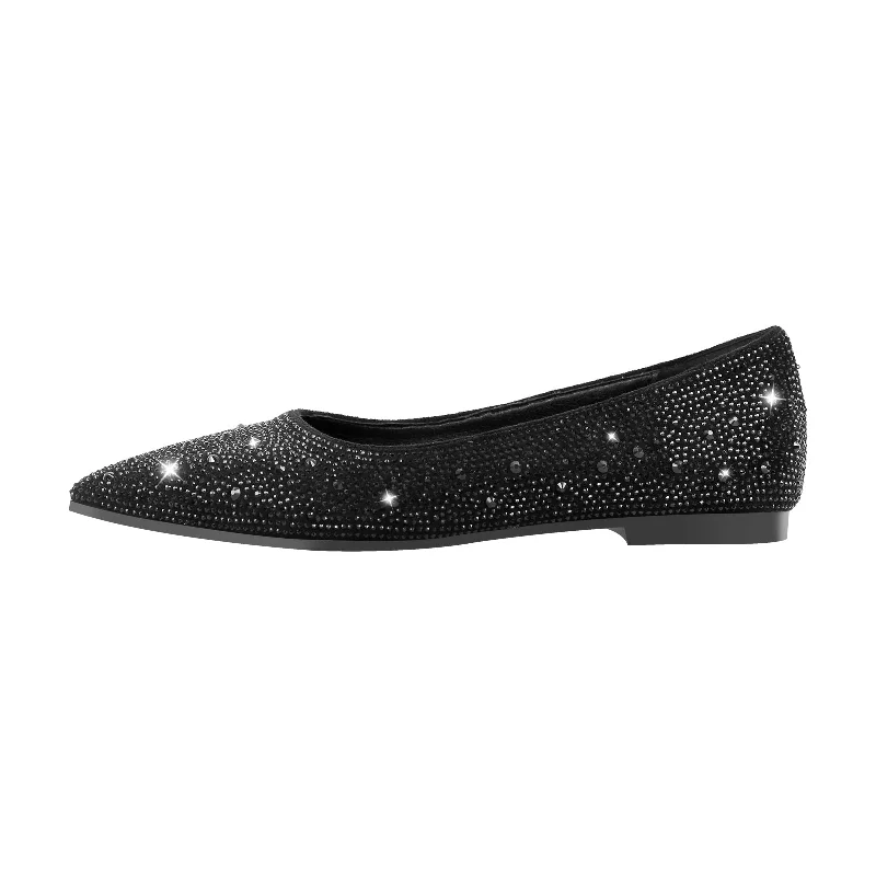 Unwind with Weekend Discounts Onlymaker Flats Rhinestone Pointed Toe Flats
