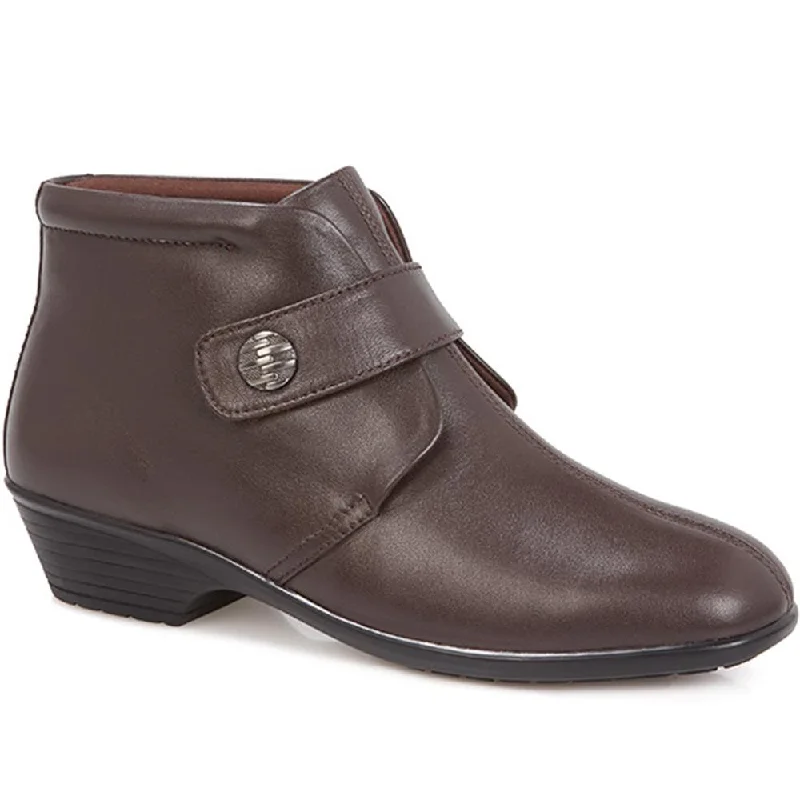 Grand Opening Sale Wide Fit Leather Ankle Boots - KF28026 / 313 332