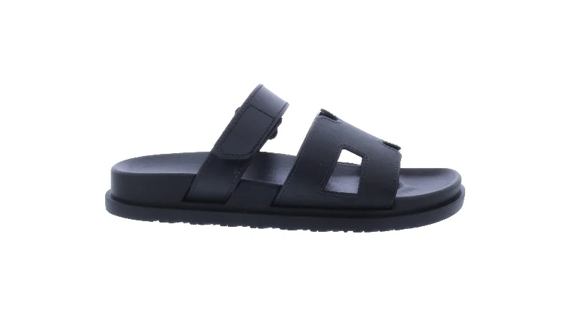 Women Velcro Double Strap Slide