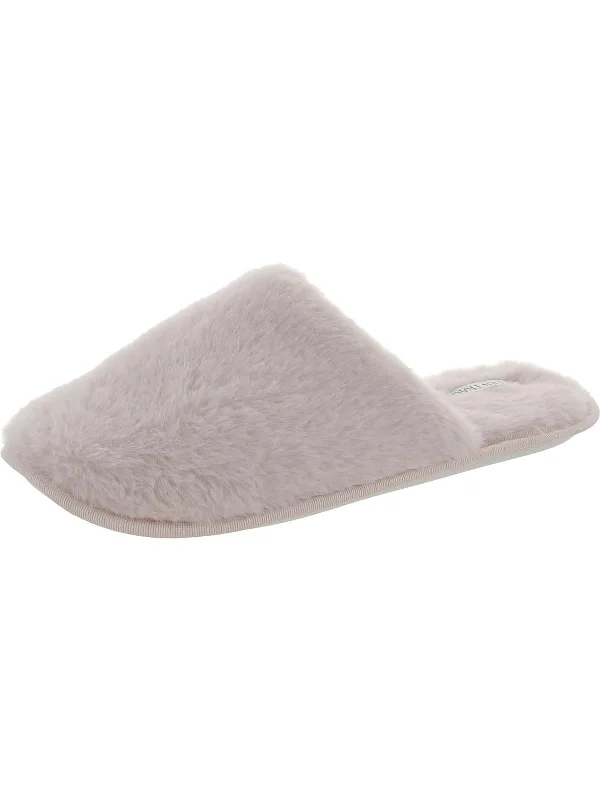 Season Finale Sale Womens Faux Fur Slip On Slide Slippers