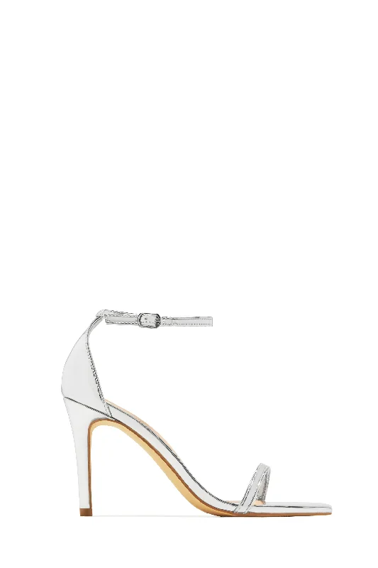 Midnight Madness Betty Single Sole Heels - Silver