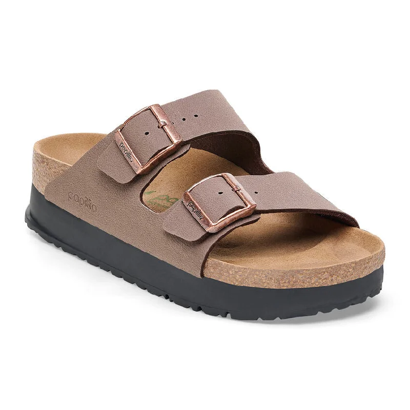 Price Smash 'Birkenstock' Women's Arizona Flex Platform Birko-Flor Sandal - Mocha