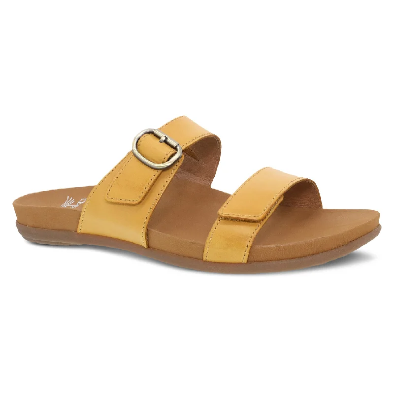 Crazy Savings Dansko Justine in Yellow & Black Calf Leather