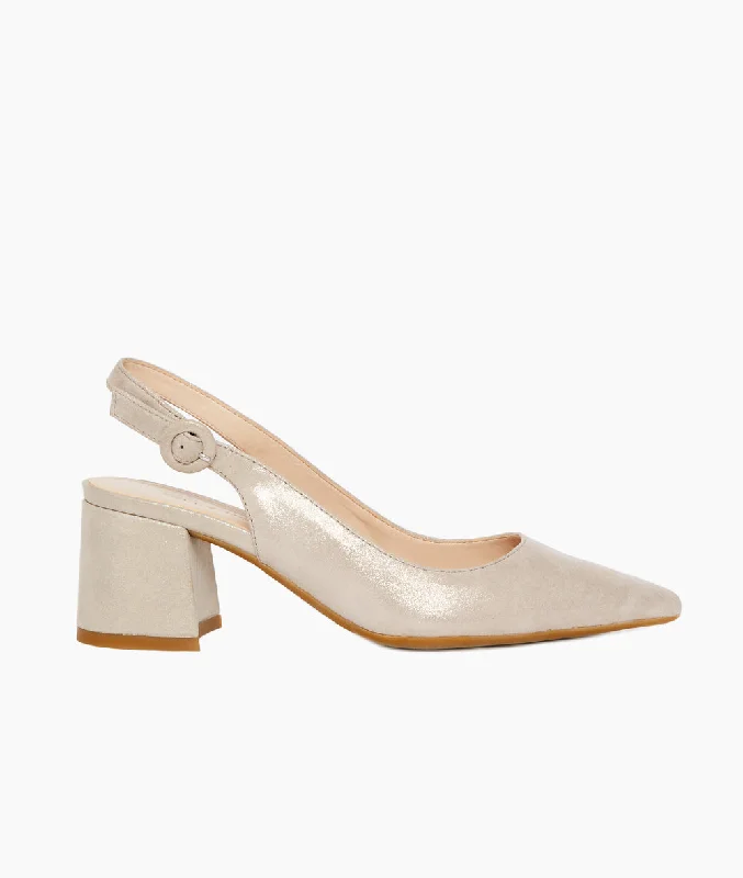 This Weekend Only – Best Prices Guaranteed Lake Taupe Shimmer Low heel