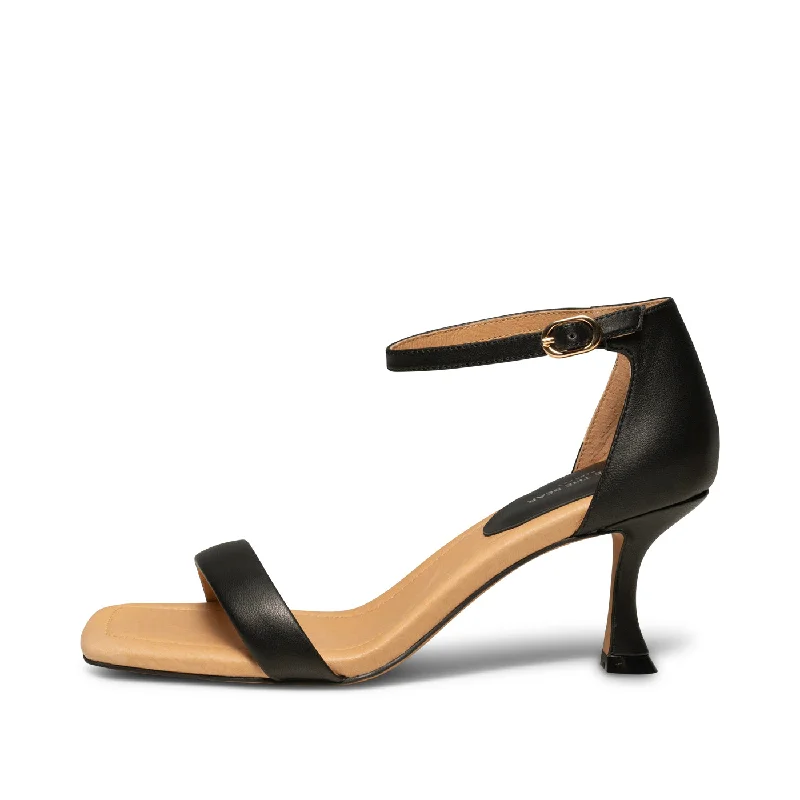 New Markdowns Leah ankle strap leather - BLACK