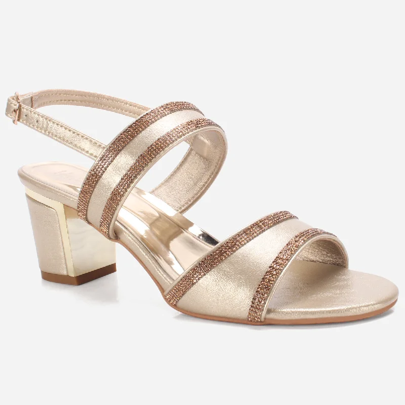 Women "CHAPIN" Shimmery Open Toe Sandals