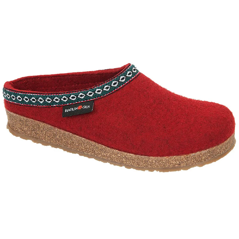 Haflinger GZ Grizzly Clog chili wool felt