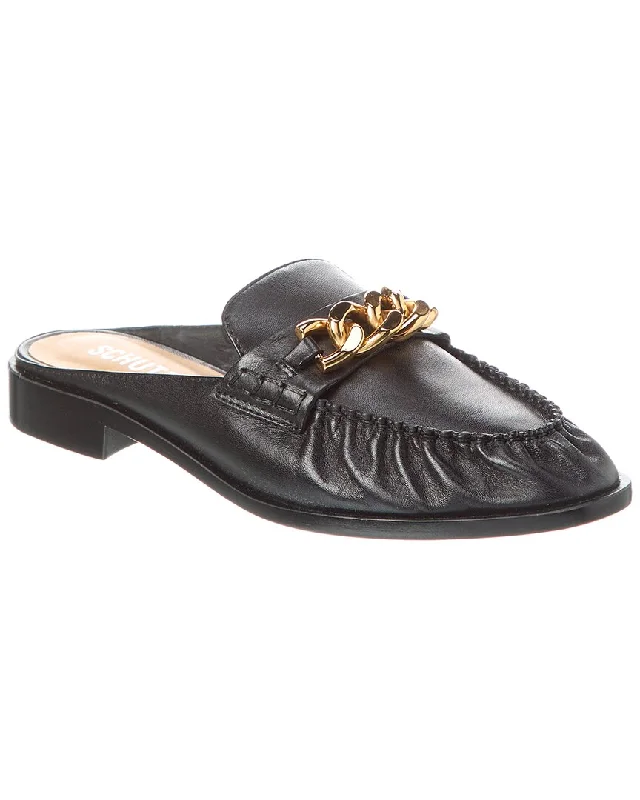 SCHUTZ Luca Chain Leather Flat