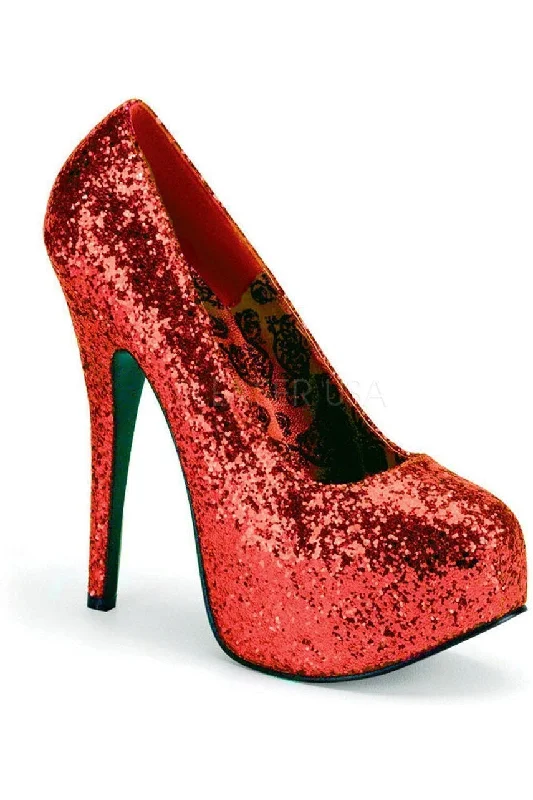 TEEZE-06GW Pump  | Red Glitter