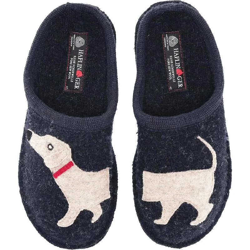 Women's Haflinger Doggy Captains Blue Wool