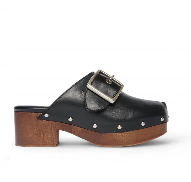 Women's Jazz Clog In Black Calf