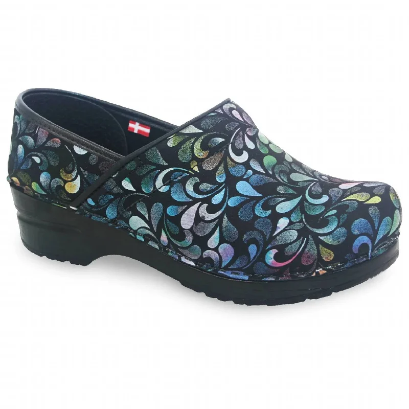 Women's Original Professional Plume Clog In Printed Leather Multicolor